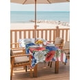 thumbnail image 2 of Outdoor Tablecloth with Umbrella Hole for Patio/Picnic/Party/Camping, Independence Day Floral Waterproof Table Cloth Rectangle Table Cover Washable, Anniversary USA Flag (60"x 102"), 2 of 9