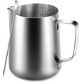 thumbnail image 1 of Jarra de Espumar Leche 600 ml, Jarra de Leche de Acero Inoxidable de la Leche para Espumar Durante Capuchino y Café con Leche, Plata con marcas de medición, 1 of 4