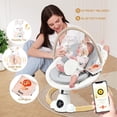 thumbnail image 7 of Electric Baby Swing for Newborn with Remote Control, Bluetooth, 5 Swing Speeds, Timer, 10 Lullabies, Interactive Toys, Side to Side Swing, Beige, 7 of 7