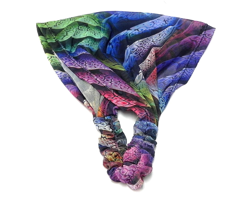 Psychedelic Pattern Sheer Chiffon Lightweight Elastic Headband Expandable Hair Wrap Bandana - Womens Hippie Fashion Handmade Gifts Boho Accessories - Psychedelic Pattern Sheer Chiffon Lightweight Elastic Headband Expandable Hair Wrap Bandana - Womens Hippie Fashion Handmade Gifts Boho Accessories -