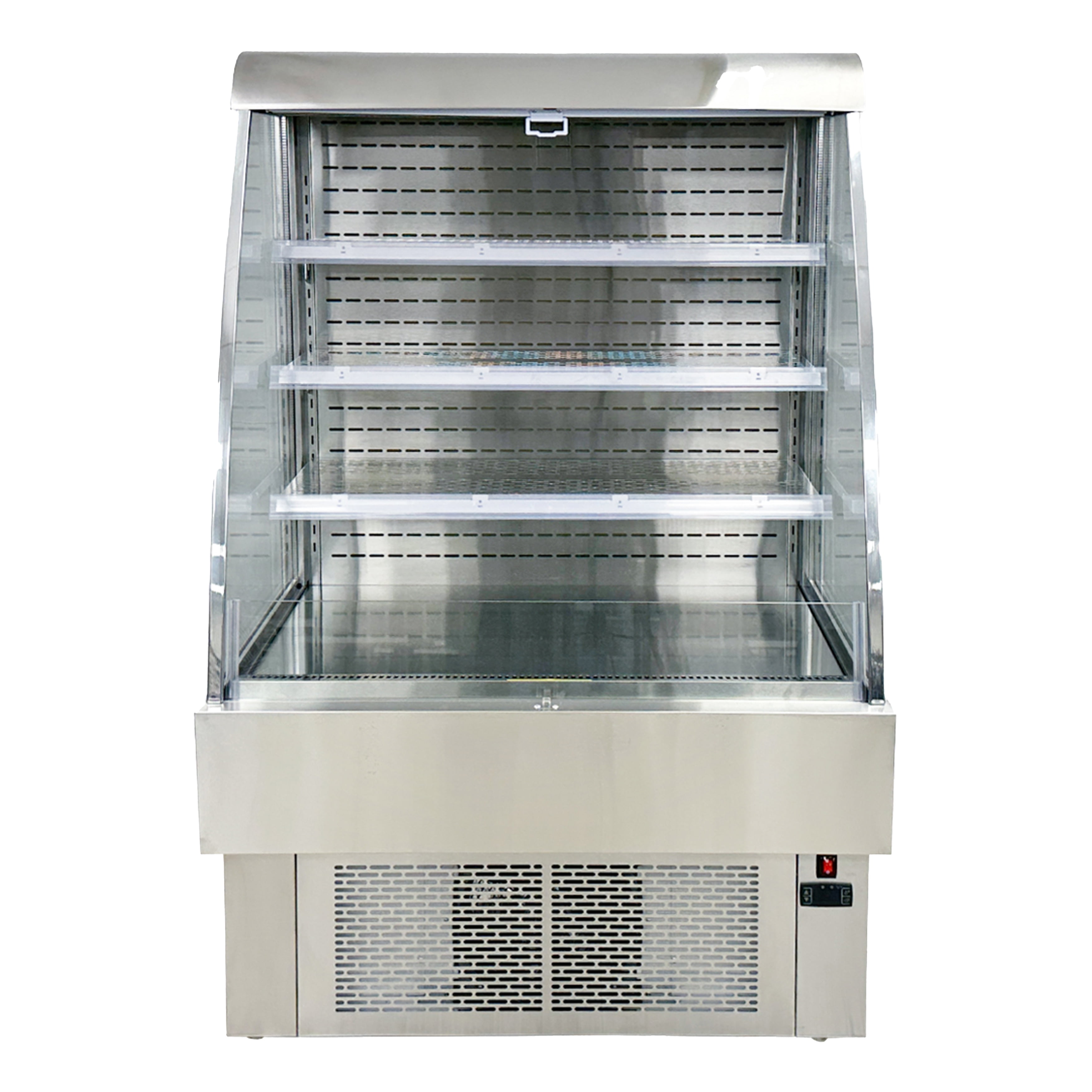 40 in. Open Air Merchandiser Commercial Grab Go Refrigerator in Stainless Steel 13.4 Cu.Ft. Auto Defrost 39.5''Wx35''Dx59.6''H