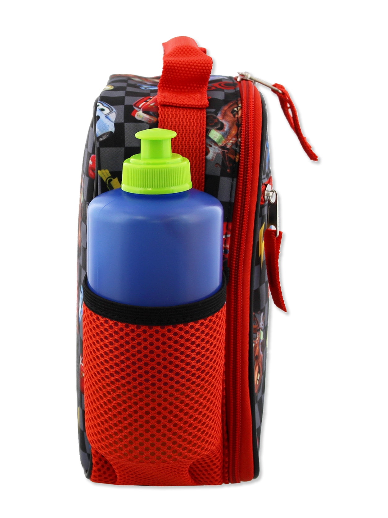 Disney Cars Lighting McQueen Boys Soft Insulated School Lunch Box One Size, Black//Red