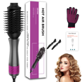 thumbnail image 4 of (2 pack) Hair Dryer Brush,4 in 1 Blow Dryer Brush Ceramic Oval Barrel Straightener,Hot Air Brush for All Hair Types(Black), 4 of 8