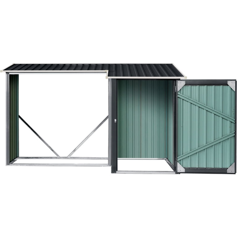 Free Shipping! 2-in-1 Galvanized Steel Multipurpose Shed, 9-Sq.Ft