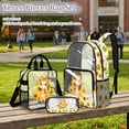 thumbnail image 2 of Xoenoiee Giraffe Sunflower Butterfly Print Large Clear Backpack for School Girls 3PCS See Through Backpacks with Lunch Bag and Pencil Case Set, Heavy Duty Transparent Bookbag for Kids, 2 of 5