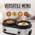 thumbnail image 3 of OVENTE Dual Buffet Station Slow Cooker & Serving Station - SLO215BR, 3 of 5