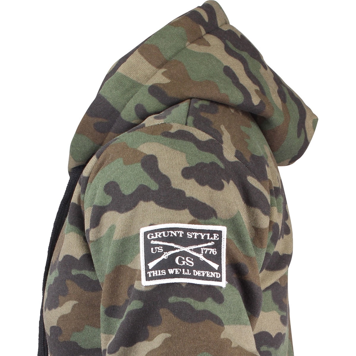 Grunt Style Camo Fleece Full Zip Hoodie