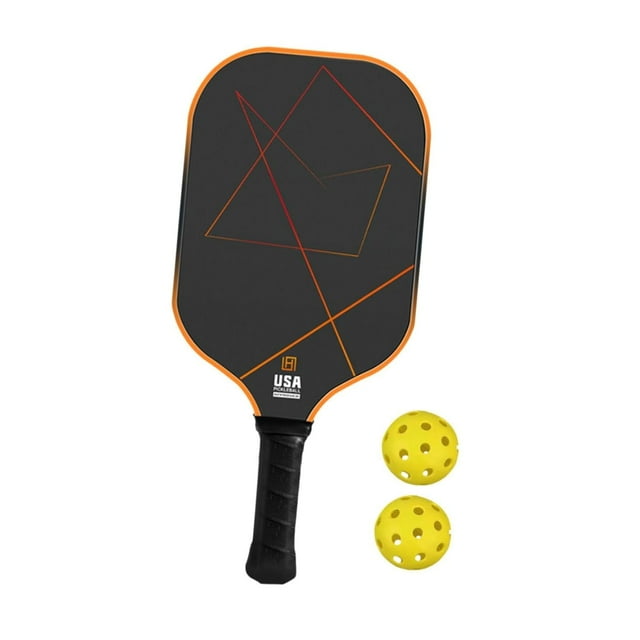 Pickleball 1 Paddle With 2 Pickle Balls For Practice Beginners Orange - Sporting Goods - Tennis & Racquet Sports