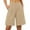Khaki, variant on Pants for Women 2025 Lounge Trousers Cropped Casual Quick Drying Solid Color Elastic Waist High Waisted Wide Leg Straight Leg with Pockets Pant Casual Palazzo Beach Trousers