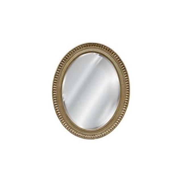 Hickory Manor HM9733GL Miroir Rond Orné - Feuille d'Or