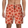 thumbnail image 2 of Picia Tomato pattern Mens Swim Trunks with Compression Liner Stretch Beach Shorts Quick Dry with Zipper Pockets No-Chafing Board Shorts-X-Large, 2 of 9