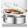 thumbnail image 3 of Casserole à Poisson Ovale Vapeur avec Couvercle - Design Multi-Usage, 3 of 5
