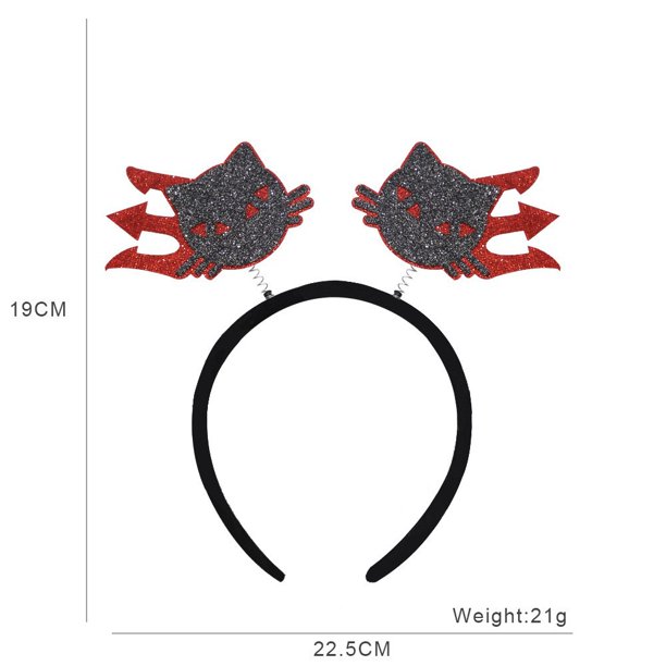 2 diademas de Halloween con lentejuelas y diseño de murciélago, diadema para disfraz de cosplay, tocado para adultos y niños, accesorios para escenario, tocados