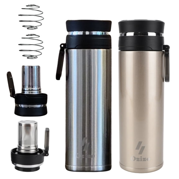Ozizo Insulated Thermos Infuser for Loose Tea, 18 oz Insulated Stainless Steel Travel Thermos Mug