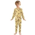 thumbnail image 3 of joogoo Cute Monkey Banana 2 Piece Long Sleeve Tee and Pants Cotton Pajama Set 3T, 3 of 7