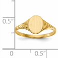 thumbnail image 5 of Bague Chevalière Ovale Enfant en Or Jaune 14K, 5 of 5