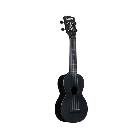 Kala Brand Music Co Waterman Recycled Matte Black Sand Soprano Ukulele with Tote Bag