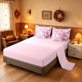 thumbnail image 4 of Homewish Halloween Cute Pink Ghost Full Size Bedding Sets for Girls, Candy Bat Pumpkin Full Size Bed in a Bag, Blush Magenta, Pink Reversible 7 Pieces, 4 of 7