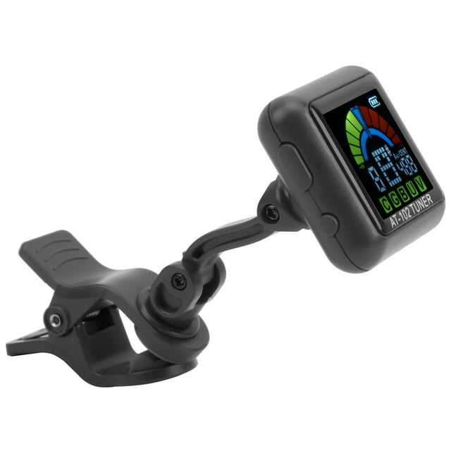 Violin Tuner, Easy To Operate Convenient To Use Guitar Clip-on Tuner, USB Power Cord For Bass Practice And Performance Guitar Ukulele Black