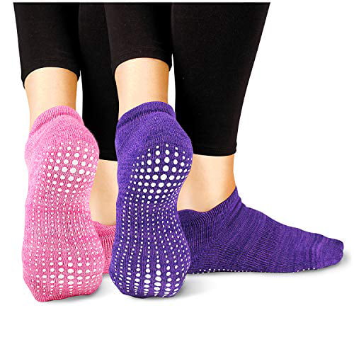 LucFoxsy Yoga Socks with Grips for Women Pilates Non Slip Socks