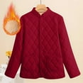 thumbnail image 2 of MaFYtyTPR Women's Winter Warm Coat Plus Size Fashion Winter Small Stand Collar Striped Corduroy Thickened Warm Coats with Pockets Red XXXL, 2 of 5