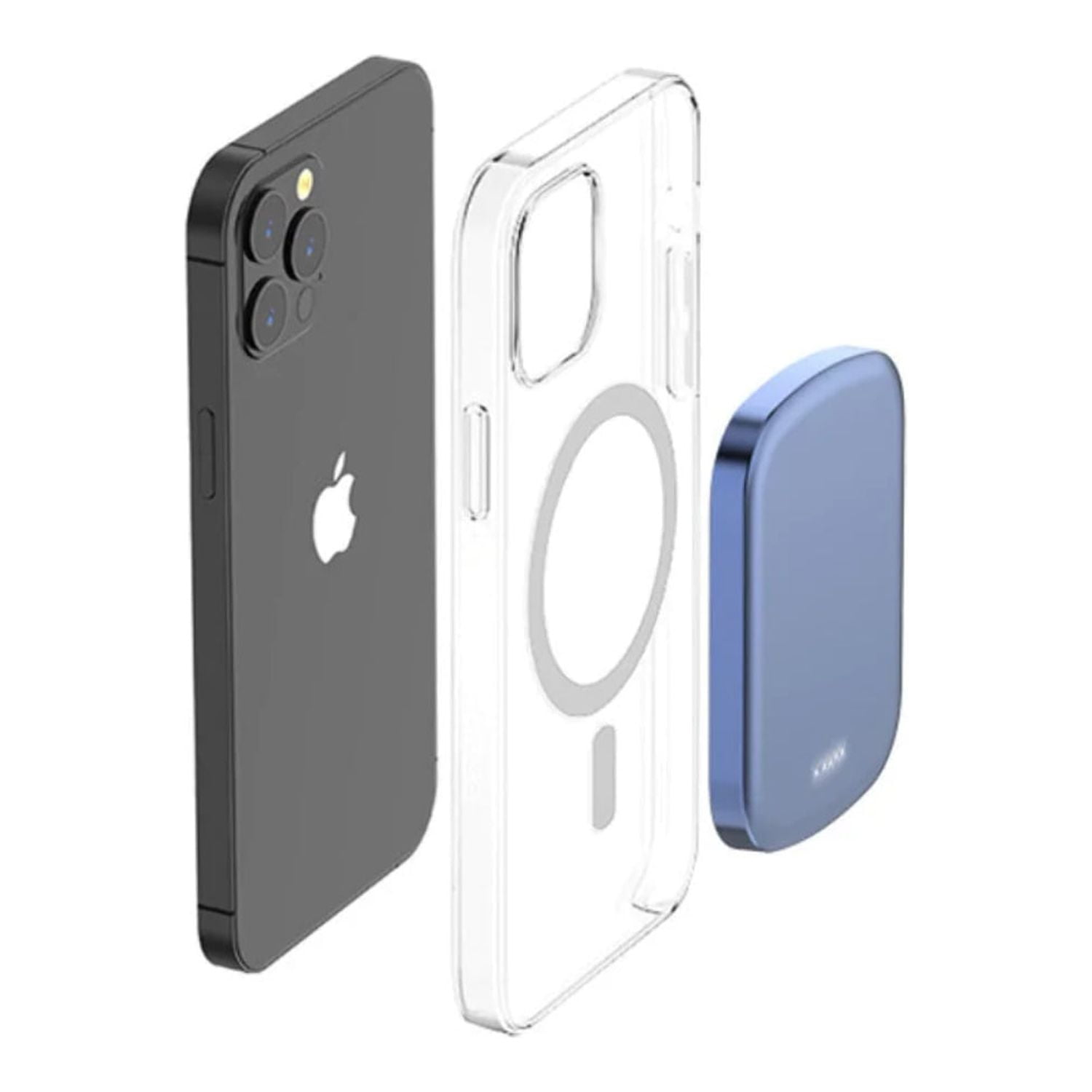 Chargomate Magnetic Portable Wireless Charger And Power Bank For Apple And Android - METALLIC GRAY