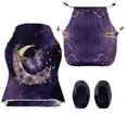 thumbnail image 4 of Whosucclay Butterfly Moon Flower Marble Print Gaming Chair Cover Stretchable Rotating Desk Chair Protector Cover with Armrest Slipcovers Washable Slipcover for Office & Gaming Chairs, 4 of 8