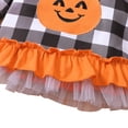 thumbnail image 3 of 1-6T Toddler Girl Halloween Clothes Set Plaid Pumpkin T-Shirts Tees Pullover Shirts Tops+Flare Pants Fall Outfit Set, 3 of 7