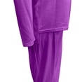 thumbnail image 4 of 2 Piece Outfits For Women Sweatshirts Sets Casual Solid Color Crew Neck Irregular Hoodie Long Sleeved Fall Purple Jogger Sweat Pants Set ( 4XL ), 4 of 8