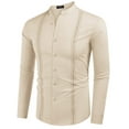 thumbnail image 3 of COOFANDY Men's Cuban Guayabera Shirts Long Sleeve Button Up Shirts Casual Linen Shirt, 3 of 8