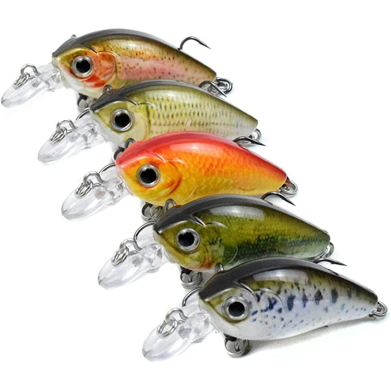 CrankBait Mini CrankBaits Fishing Lures Kits Shallow Deep Diving Floating  Swimbait Hard Lure for Bass, Trout, Pike and Freshwater