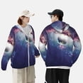 thumbnail image 5 of Picia Planets Stars And Galaxies Women's Men's UPF 50+ Sun Protection Hoodie Shirt Long Sleeve SPF Fishing Outdoor UV Hiking Lightweight Shirts-XX-Large, 5 of 9