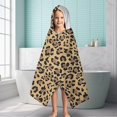 thumbnail image 6 of Brown and Black Leopard Print Hooded Bath Towel，60"x35" for Ages 3 To 12 Kids, Quick Dry Lightweight Soft Microfiber Hood Beach Towel Cover Up for Kids, 6 of 7