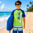 thumbnail image 5 of iXtreme Boys Rash Guard Set - 2 Piece UPF50+ Quick Dry Short Sleeve Swim Shirt & Swim Trunks for Boys, 5 of 7