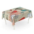 thumbnail image 1 of LADDKE Blue Bird Winter Pattern Bullfinches and Rowan Red Christmas Year Tablecloth Table Desk Cover Home Party Decor 60x120 inch, 1 of 1