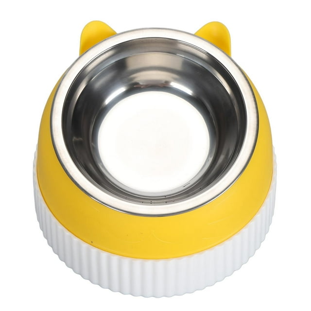 Bol pour Chat, Bol de Nourriture pour Animaux de Compagnie Design Multifonctionnel avec Matériau de Sécurité Bol Surélevé Incliné Double Bol Antidérapant pour Chats Chiens