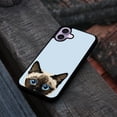 thumbnail image 4 of WIRESTER Shockproof Soft Rubber Cover Case for Apple iPhone 17 6.3" 2025, Animal Siamese Kitten Cat On Pale Aqua Background, 4 of 5