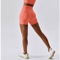 thumbnail image 4 of SWSMCLT Women's Gym Leggings Yoga Shorts Elastic Waist Sweatpants High Waisted Biker Short Tight Slim Fit Summer Casual Orange 8, 4 of 4