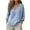 Blue, variant on Women Linen Blouse Casual V Neck Long Sleeve Cotton Gauze Tops for Women Spring Summer Vacation Flowy Shirts Lightweight Breathable Oversized Boho Style