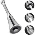 thumbnail image 1 of Kitchen faucet stainless steel+abs 19cm kitchen faucet spray 360 rotatable water-saving filter splash proof kitchen bathroom Ki 3 modes, 1 of 4