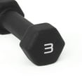 thumbnail image 2 of CAP Barbell, 3lb Black Neoprene Dumbbell, Single, 2 of 8