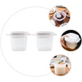 thumbnail image 2 of KAKOWELY 2Pcs Office Steamed Rice Boxes Rice Bowls Microwave Oven Rice Boxes (White),5.91"X4.72"X3.54", 2 of 5
