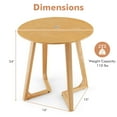 thumbnail image 4 of Giantex 24" Round Side Table, Compact Tea End Table, Multipurpose Snack Nightstand, 4 of 10