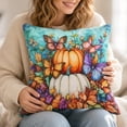 thumbnail image 5 of LSLXA Fall Thanksgiving Outdoor Pillow Covers 18X18 Pumpkin Maple Leaves Decorative Pillow Case Set Of 2 Autumn Vintage Cushion Case For Couch Patio Bench, 5 of 7