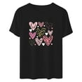 thumbnail image 4 of jsaierl Valentines Day Shirts Women Plus Size Love Heart Graphic Tees Casual Short Sleeve Blouse Round Neck Holiday T-shirt Tops Valentines Day Gifts for Women, 4 of 6
