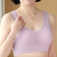 thumbnail image 3 of Womens Plus Size Bra, Push Up Lace Trim High Elastic Thin Sports Bra Without Underwire Purples 3XL, 3 of 9