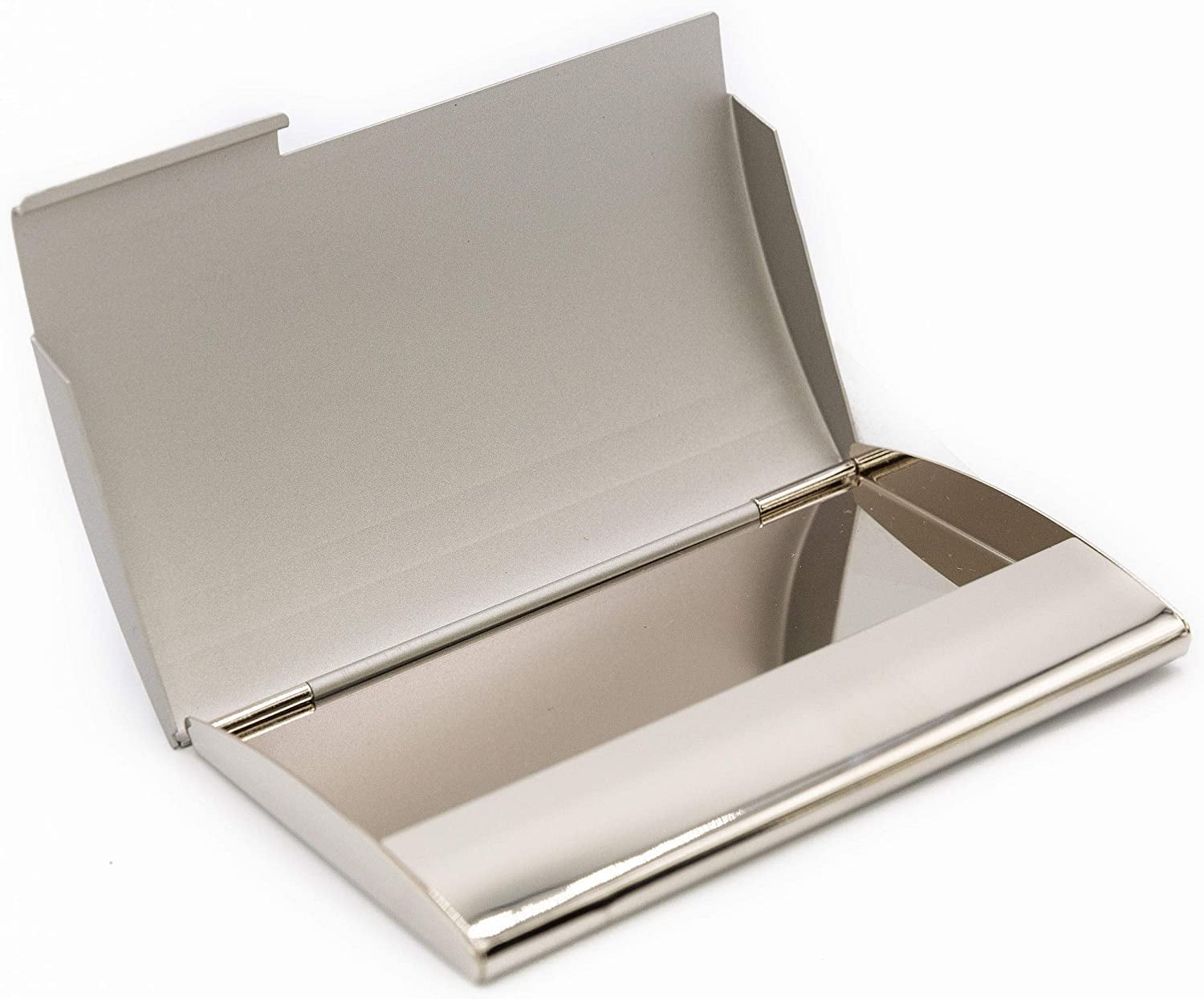 Slim Business Card Holder (Silver Curve)