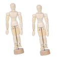 thumbnail image 1 of IFANLANDOR 2Pcs Cute Décor Light Brown Home Office Décor Flexible Human-shaped Figure, 1 of 4