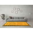 thumbnail image 3 of Ahgly Company Machine Washable Indoor Square Oriental Yellow Traditional Area Rugs, 8' Square, 3 of 4