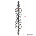 thumbnail image 3 of Adeco  Black Scrolled Flower Metal Wall Decor Art Oblong Living Room, 3 of 5